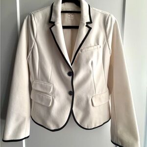 GAP Cream Blazer with Black piping sophisticated and fun